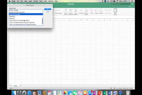 data analysis tab excel mac