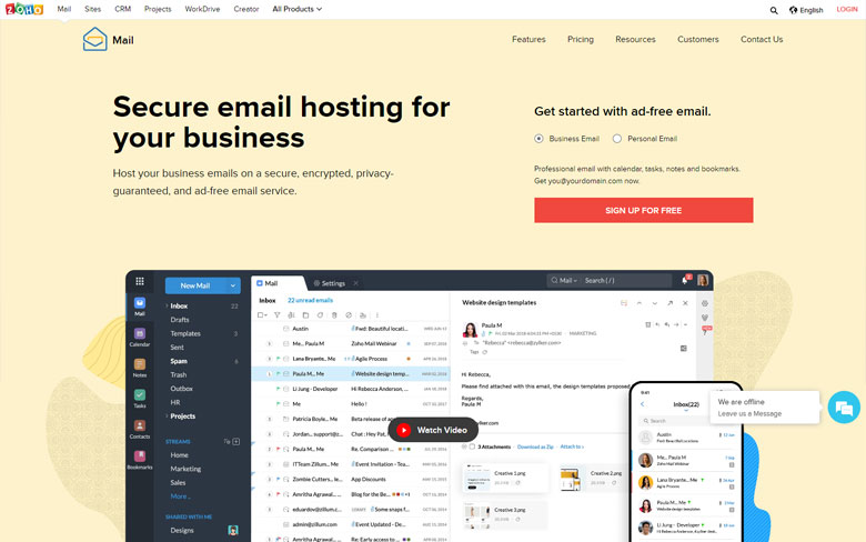 Zoho Mail Free Email Service