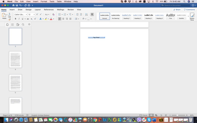 How can you delete a page in WORD on MAC - Step 4