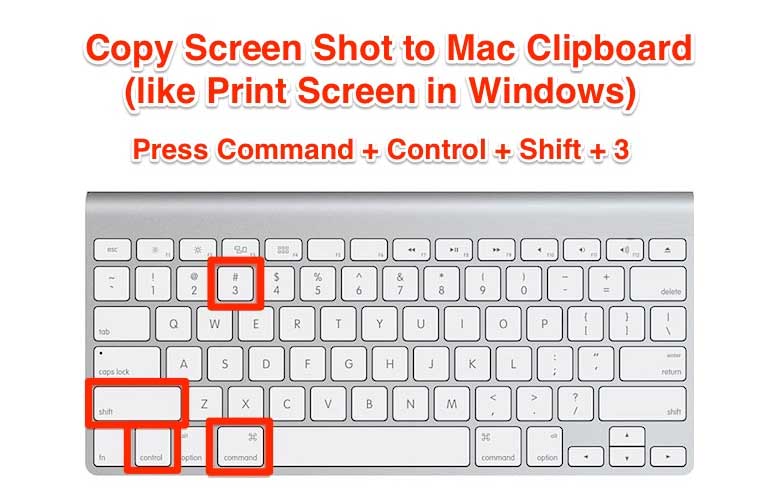 how to take screenshot on mac and save to clipboard