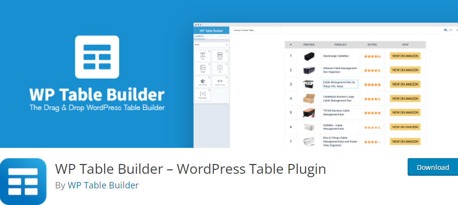 WP Table Builder