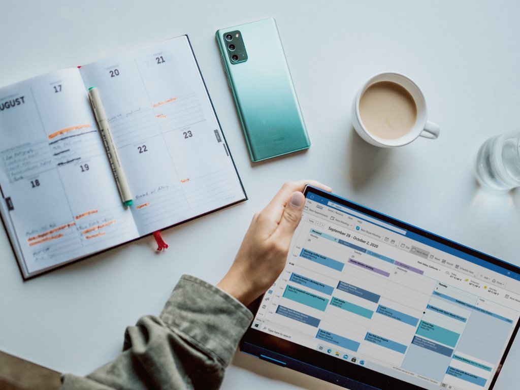 Woman with a calendar