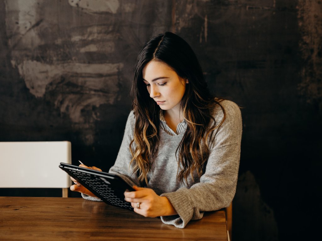 Woman with tablet