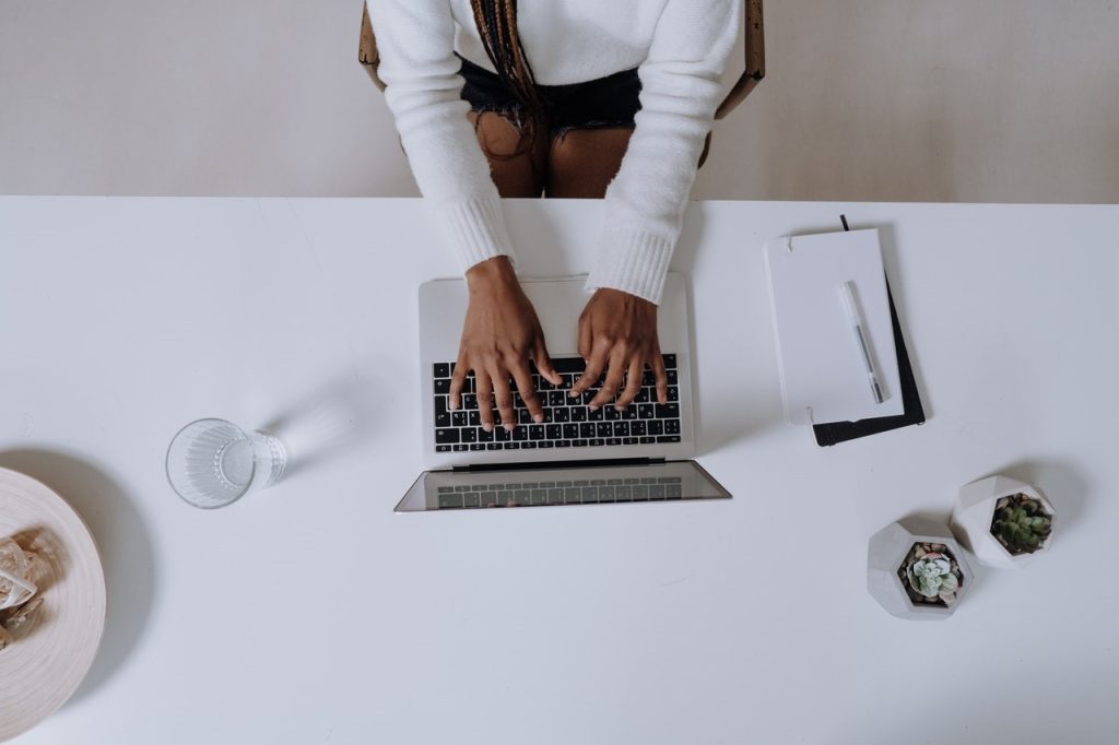 Woman with a laptop