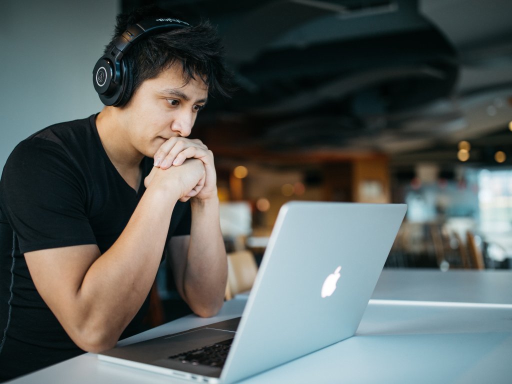 Man with a laptop