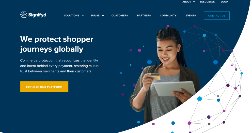 Signifyd landing page