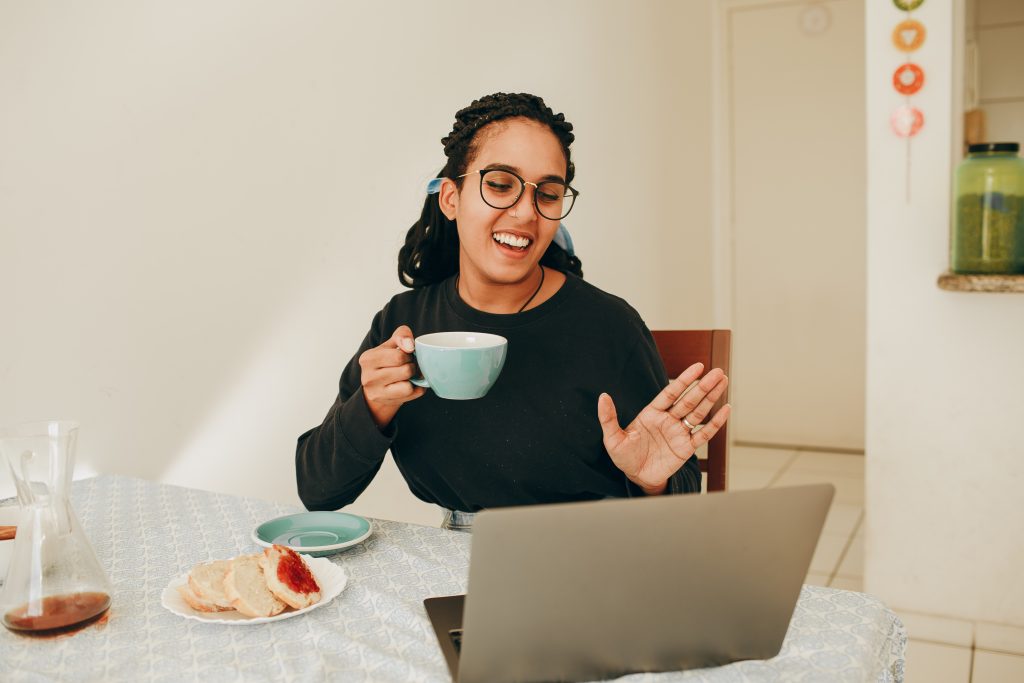 Woman with a laptop