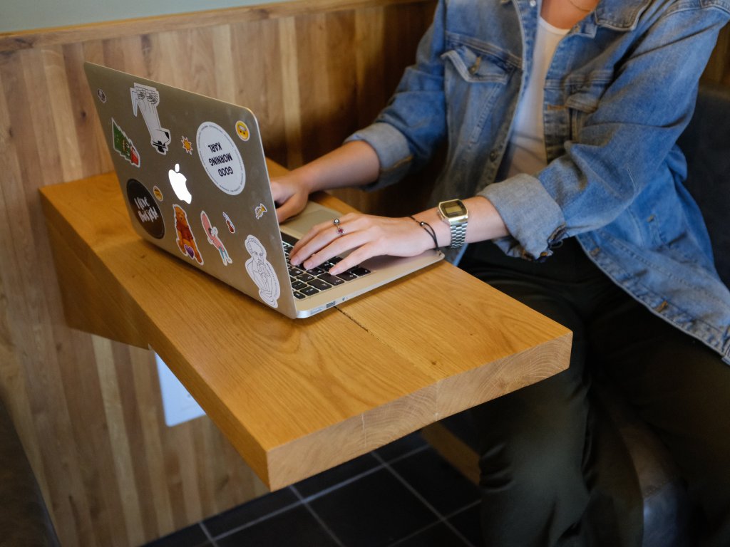 Woman with a laptop