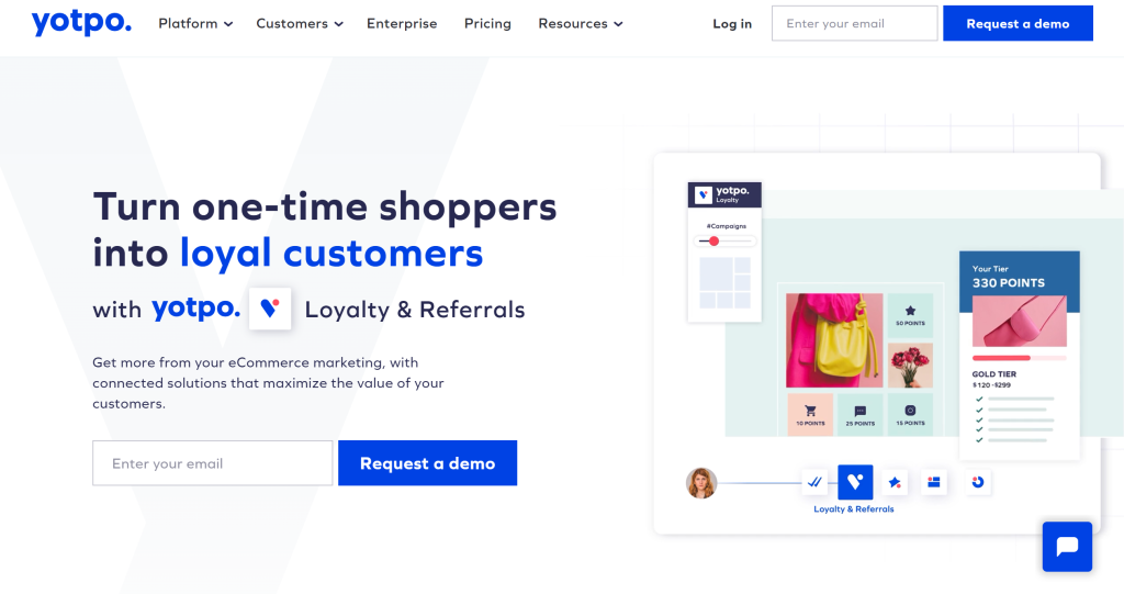 Yotpo landing page