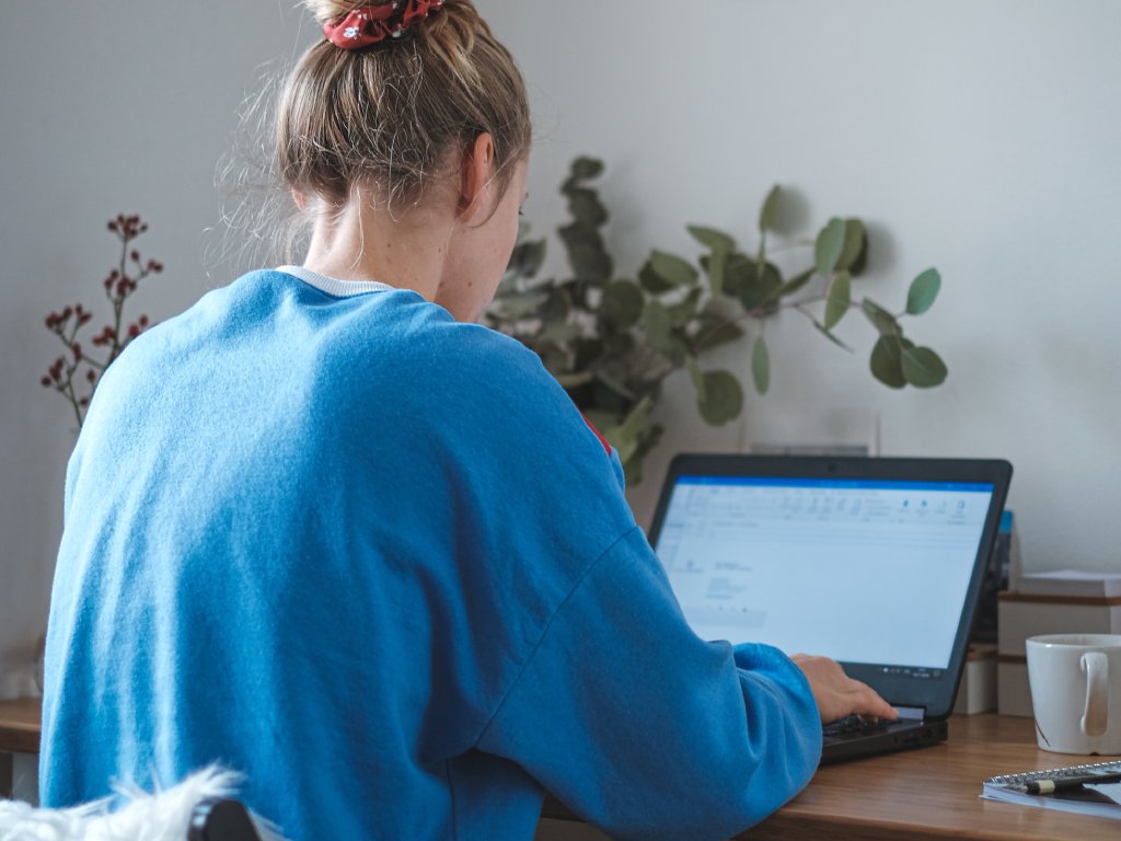 Woman with a laptop