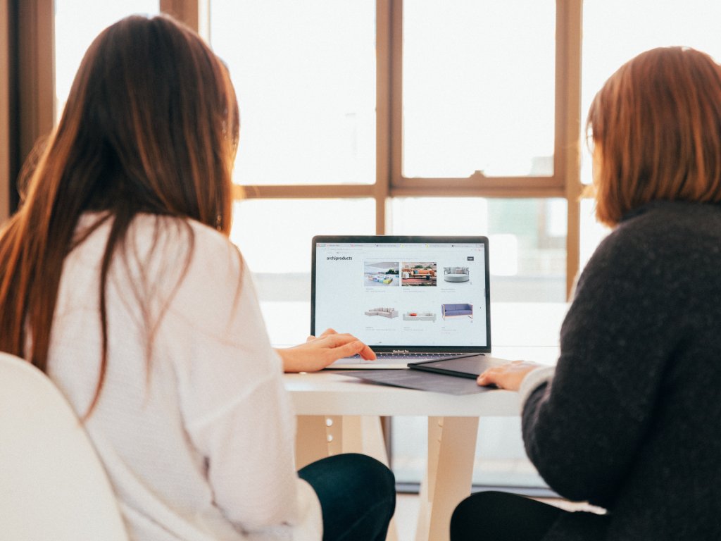 Women with a laptop