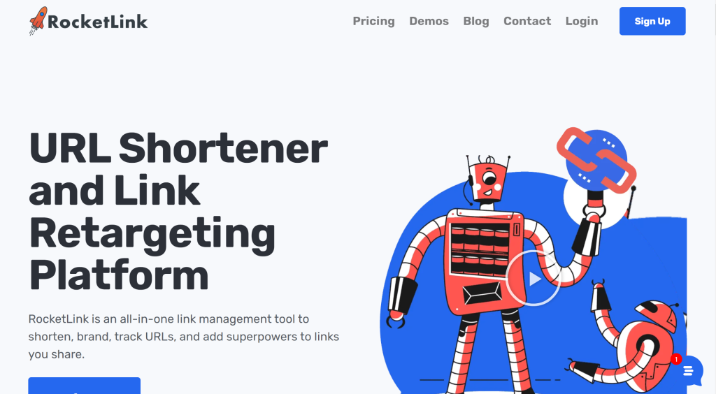 RocketLink landing page