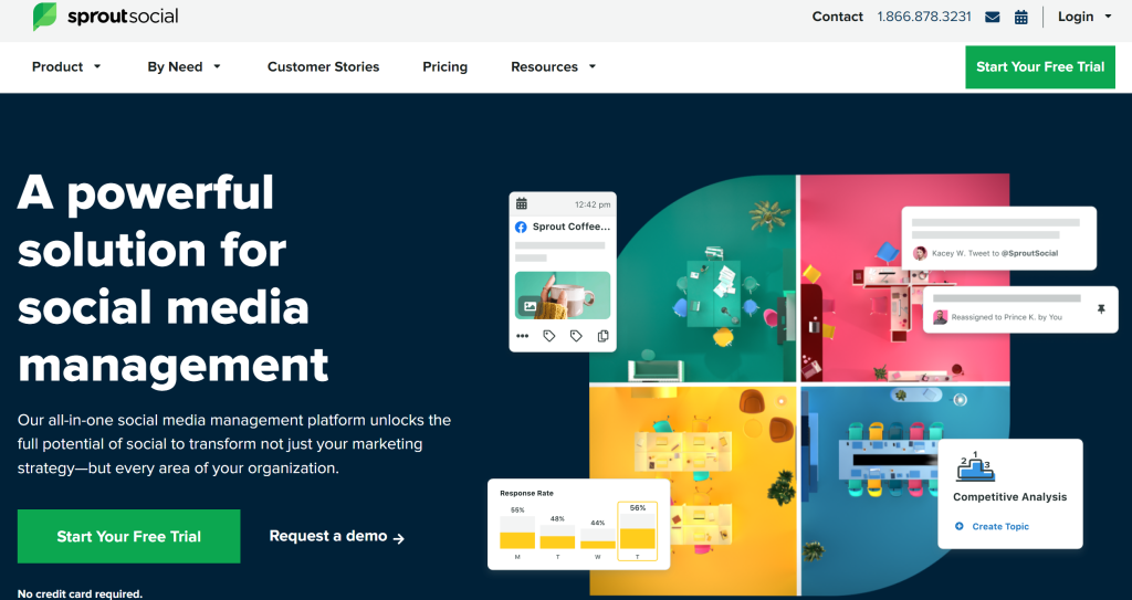 Sprout Social landing page