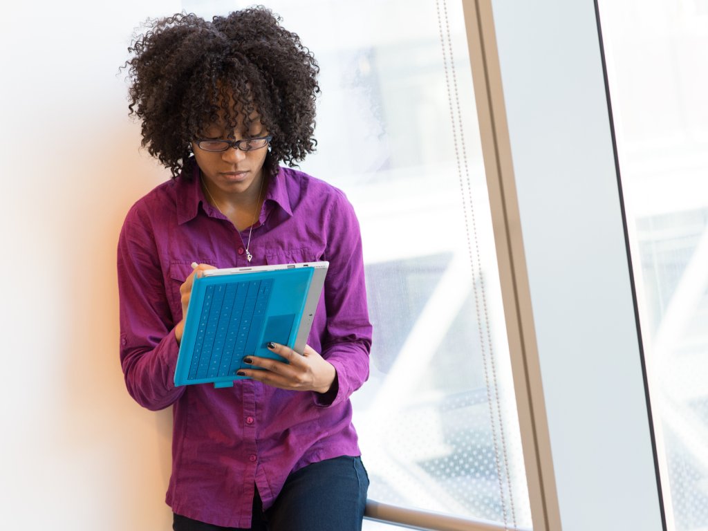 Woman with a laptop