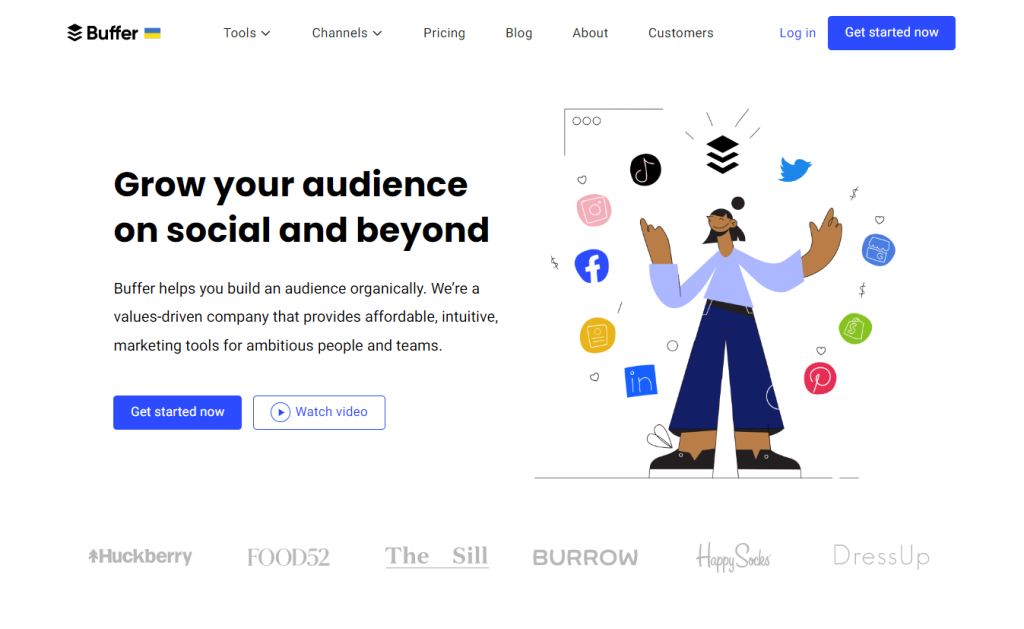 Buffer landing page